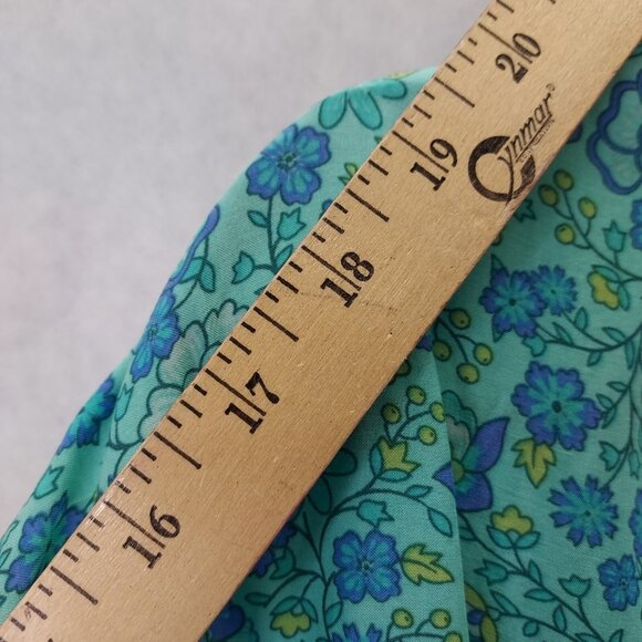 Cupcakes & Cashmere Kimono Women XS Oversized Green Blue Floral Light Open Top - Picture 9 of 10